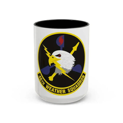 46th Weather Squadron (U.S. Air Force) Accent Coffee Mug 15oz Black - Go Mug Yourself