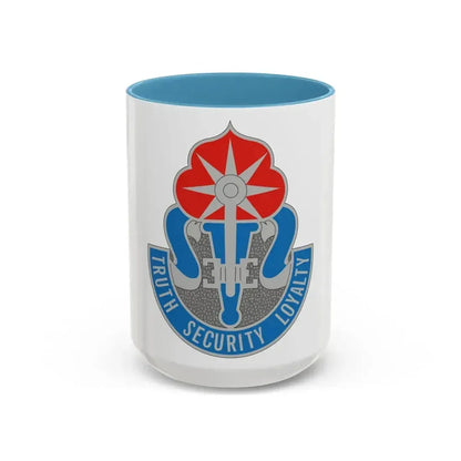 470 Military Intelligence Brigade (U.S. Army) Accent Coffee Mug 15oz Light Blue - Go Mug Yourself