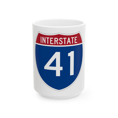 Interstate 41 (U.S. Highways) White Coffee Mug