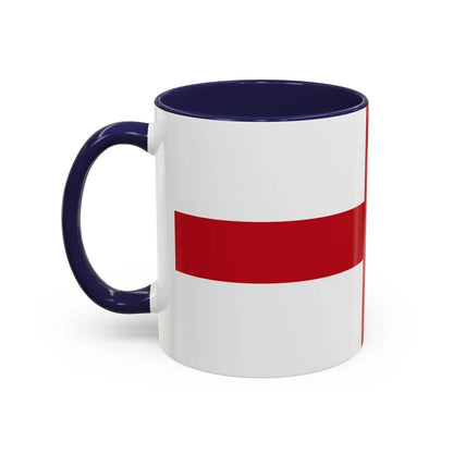 Flag of Genoa Italy - Accent Coffee Mug-Go Mug Yourself