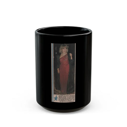 Terry Moore #568 - 2.5x6.5 Magazine Page Photo Clipping Circa 1980's (Vintage Female Icon) Black Coffee Mug-15oz-Go Mug Yourself