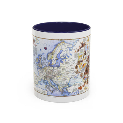 Europe - History The Major Turning Points (1983) (Map) Accent Coffee Mug