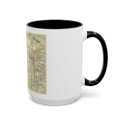 Pacific Ocean (1936) (Map) Accent Coffee Mug