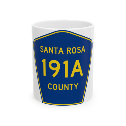 Santa Rosa County 191A (Florida) (Road Sign) White Coffee Mug