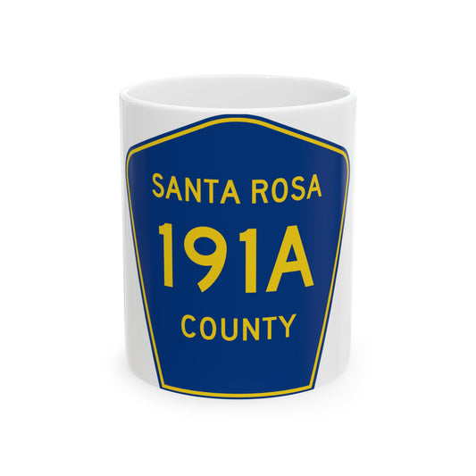 Santa Rosa County 191A (Florida) (Road Sign) White Coffee Mug