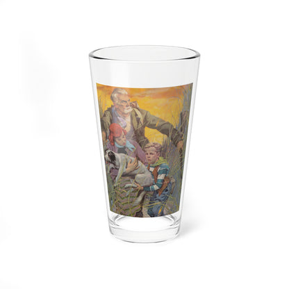 The Gauntlet Of Flames by Dorothy Cottrell, The Saturday Evening Post, 1952 (Magazine Illustration) Pint Glass 16oz