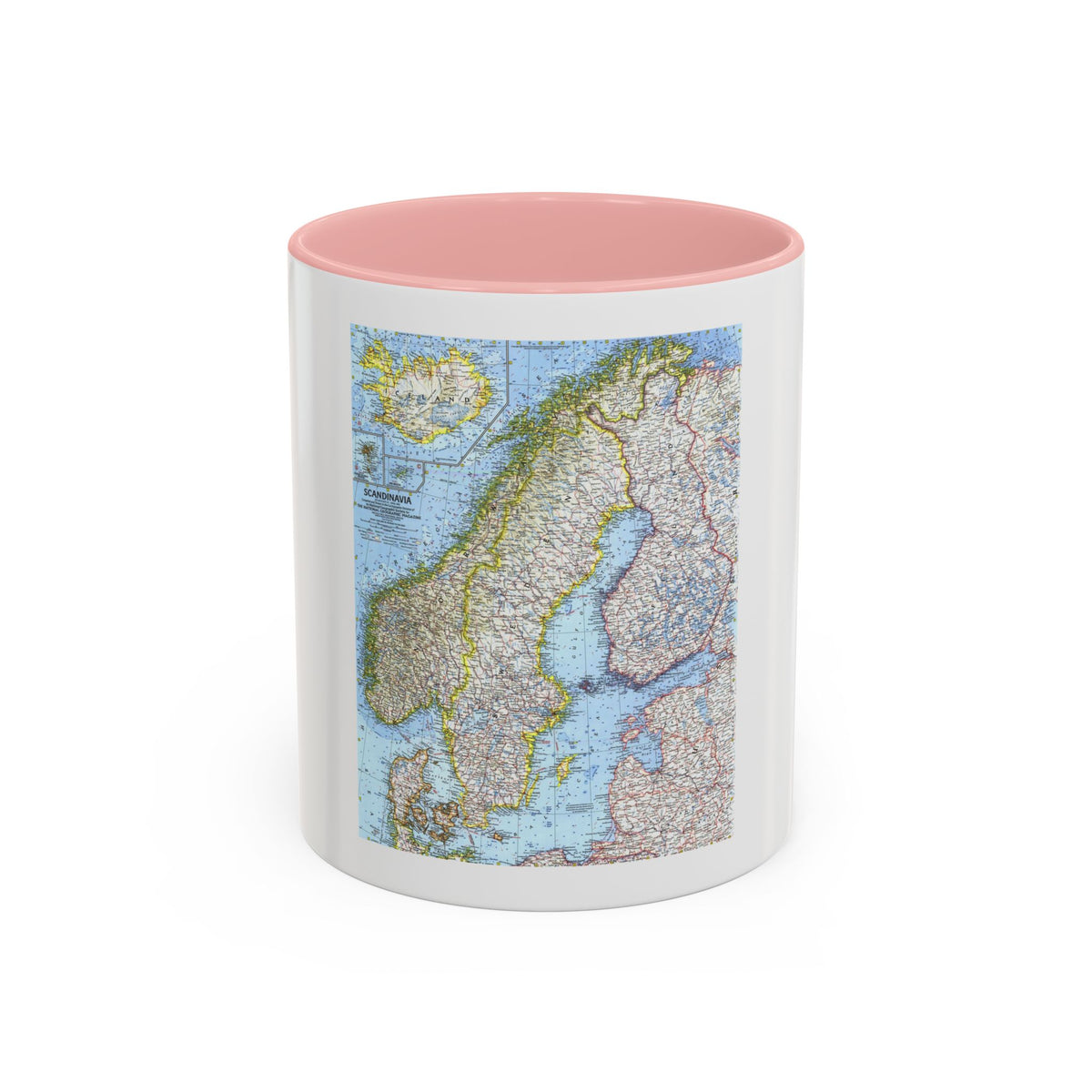 Scandinavia (1963) (Map) Accent Coffee Mug