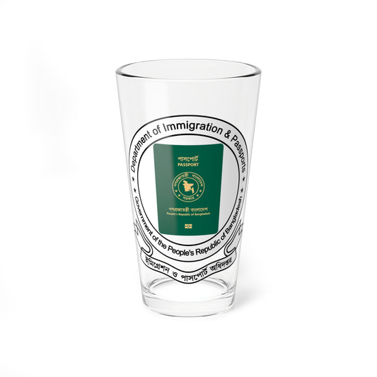 Department of Immigration  Passports Seal (Bangladesh) (Coat of Arms) Pint Glass 16oz