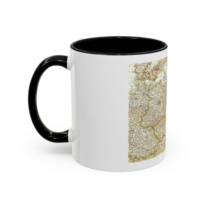 Poland and Czechoslovakia (1958) (Map) Accent Coffee Mug