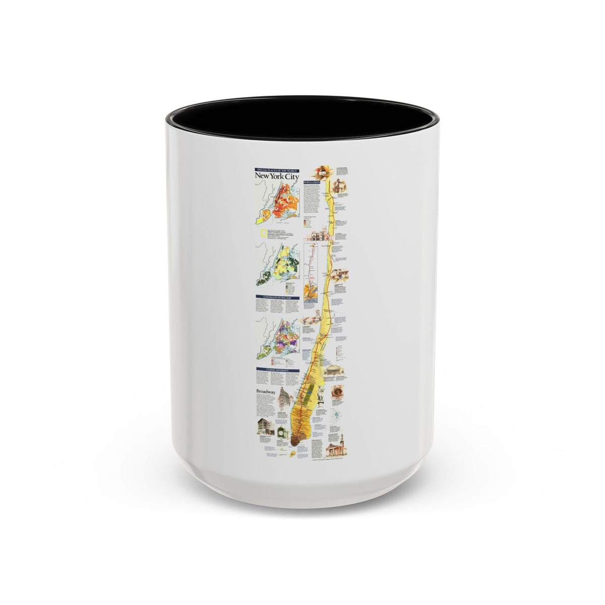 USA - New York City (1999) (Map) Accent Coffee Mug