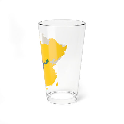 Flag map of the Qing dynasty 1862-1912 (China) Pint Glass 16oz