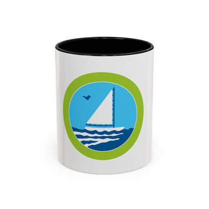 Small Boat Sailing (Boy Scout Merit Badge) Accent Coffee Mug