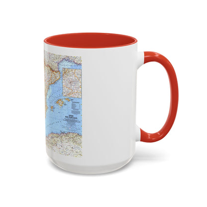 Spain and Portugal (1965) (Map) Accent Coffee Mug