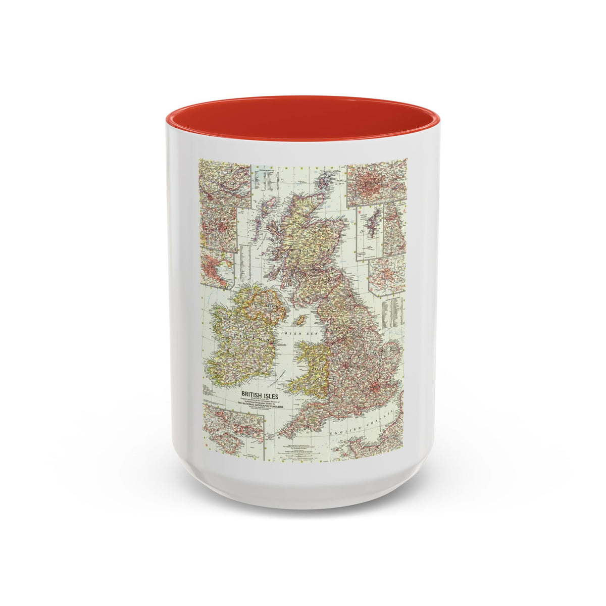 British Isles (1958) (Map) Accent Coffee Mug