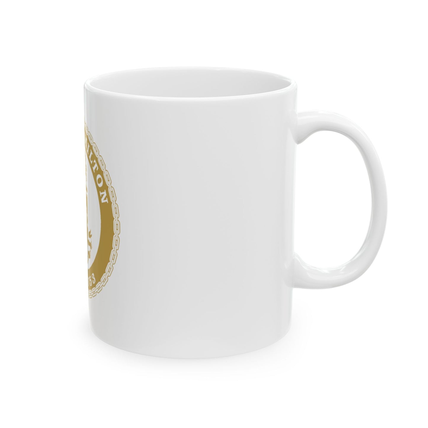 USCGC Hamilton WMSL 753 GOLD (U.S. Coast Guard) White Coffee Mug