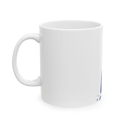Flag-map of New York County New York (United States) White Coffee Mug
