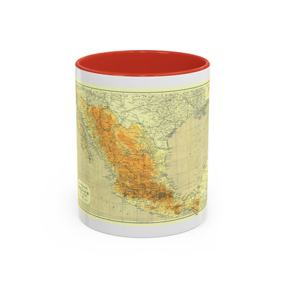 Central America & Mexico (1914) (Map) Accent Coffee Mug