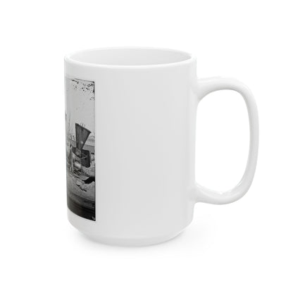 Richmond, Va. Crippled Locomotive, Richmond & Petersburg Railroad Depot (U.S. Civil War) White Coffee Mug