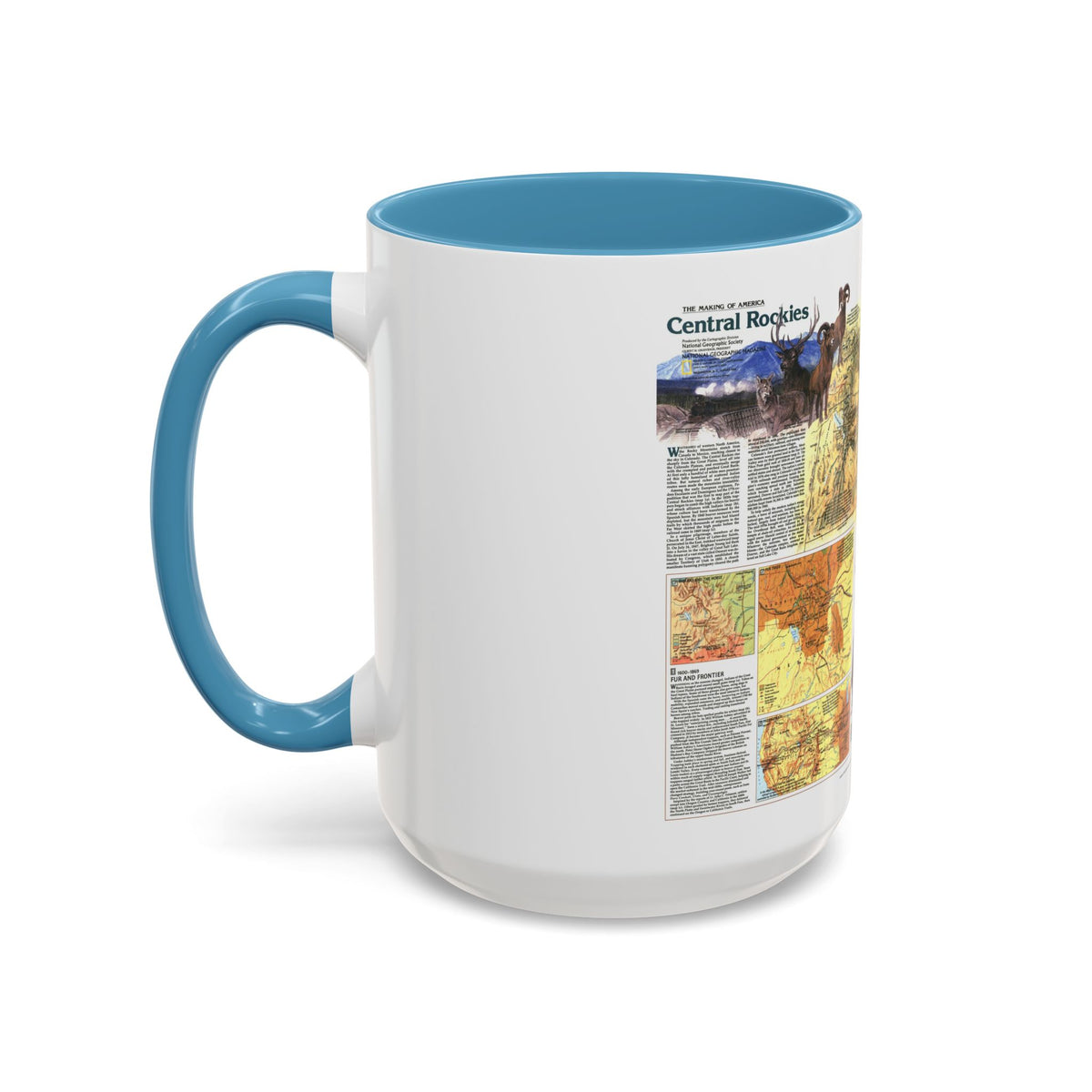 USA - Central Rockies 2 (1984) (Map) Accent Coffee Mug
