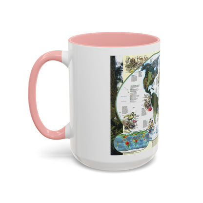 World Map - Diversity of Life (1999) (Map) Accent Coffee Mug