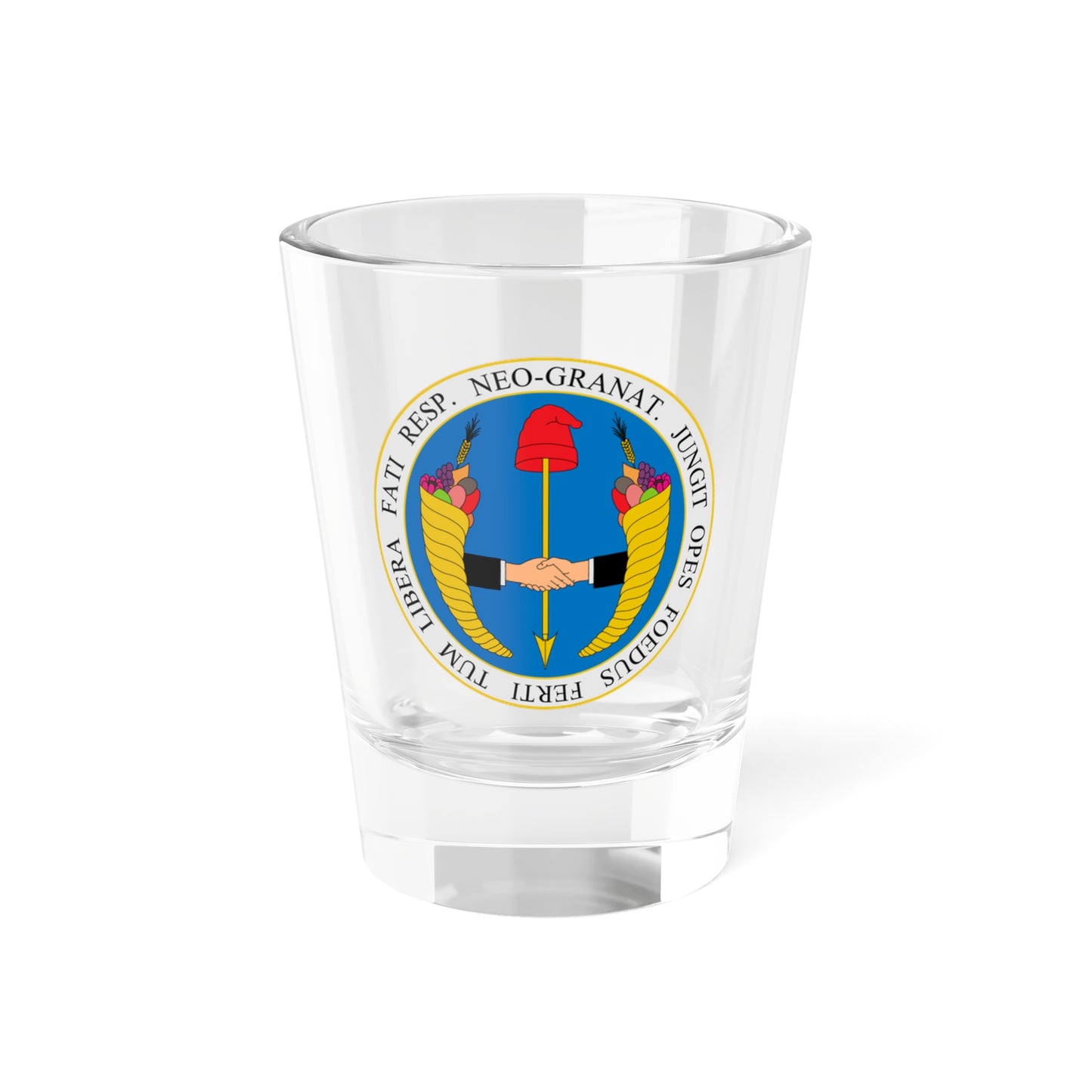 Coat of arms of United Provinces of New Granada - Shot Glass 1.5oz