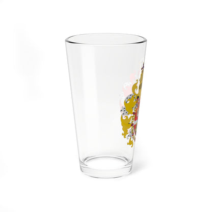 Escudo de Felipe II con ornamentación germánica (Spain) (Coat of Arms) Pint Glass 16oz