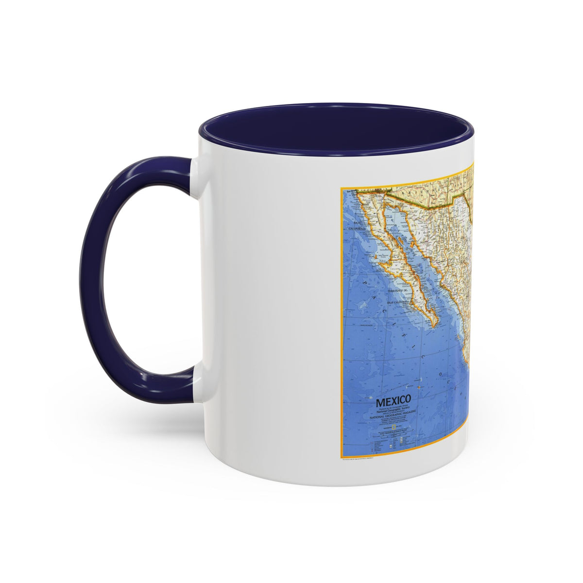 Central America - Mexico (1973) (Map) Accent Coffee Mug
