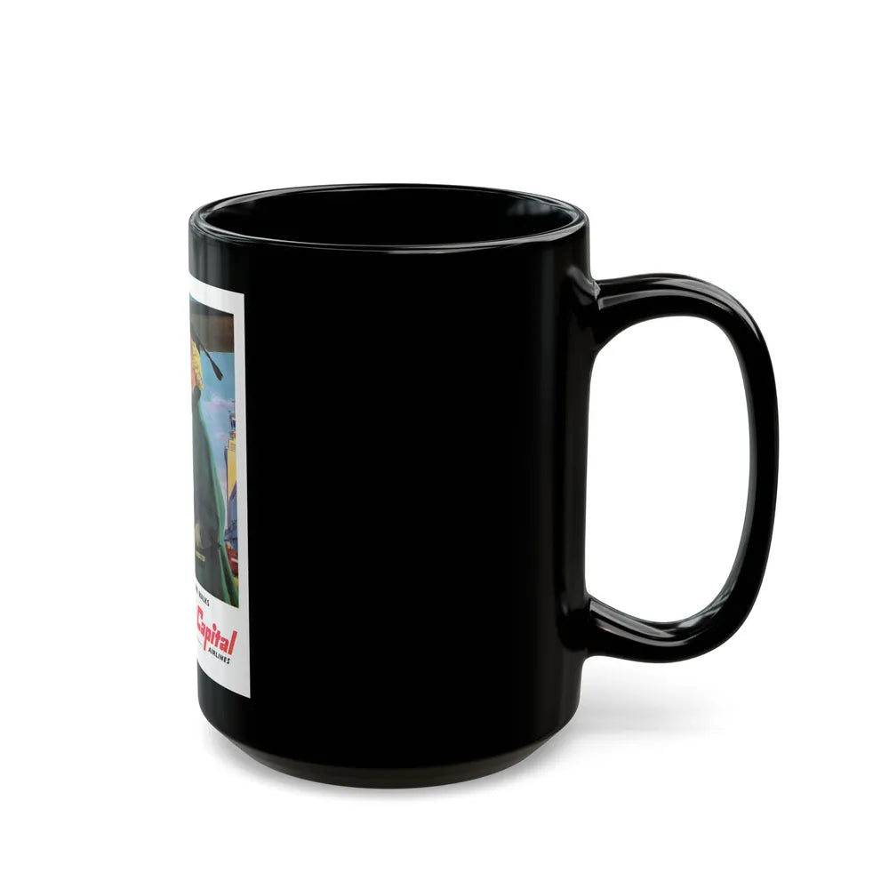 Capital Airlines - She'll Fly Before She Walks - Black Coffee Mug-Go Mug Yourself