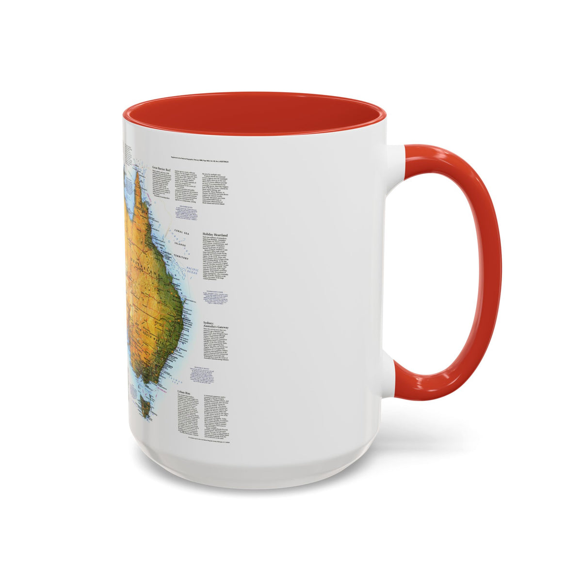 Australia - A Traveller's Look (1988) (Map) Accent Coffee Mug