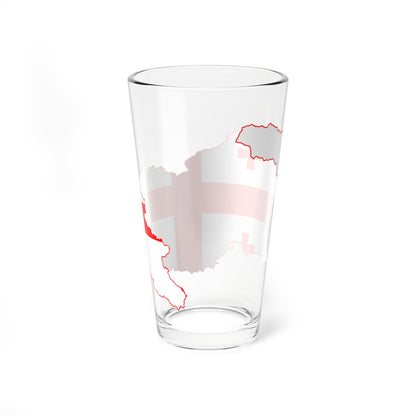 Flag map of Georgia (Georgia) Pint Glass 16oz