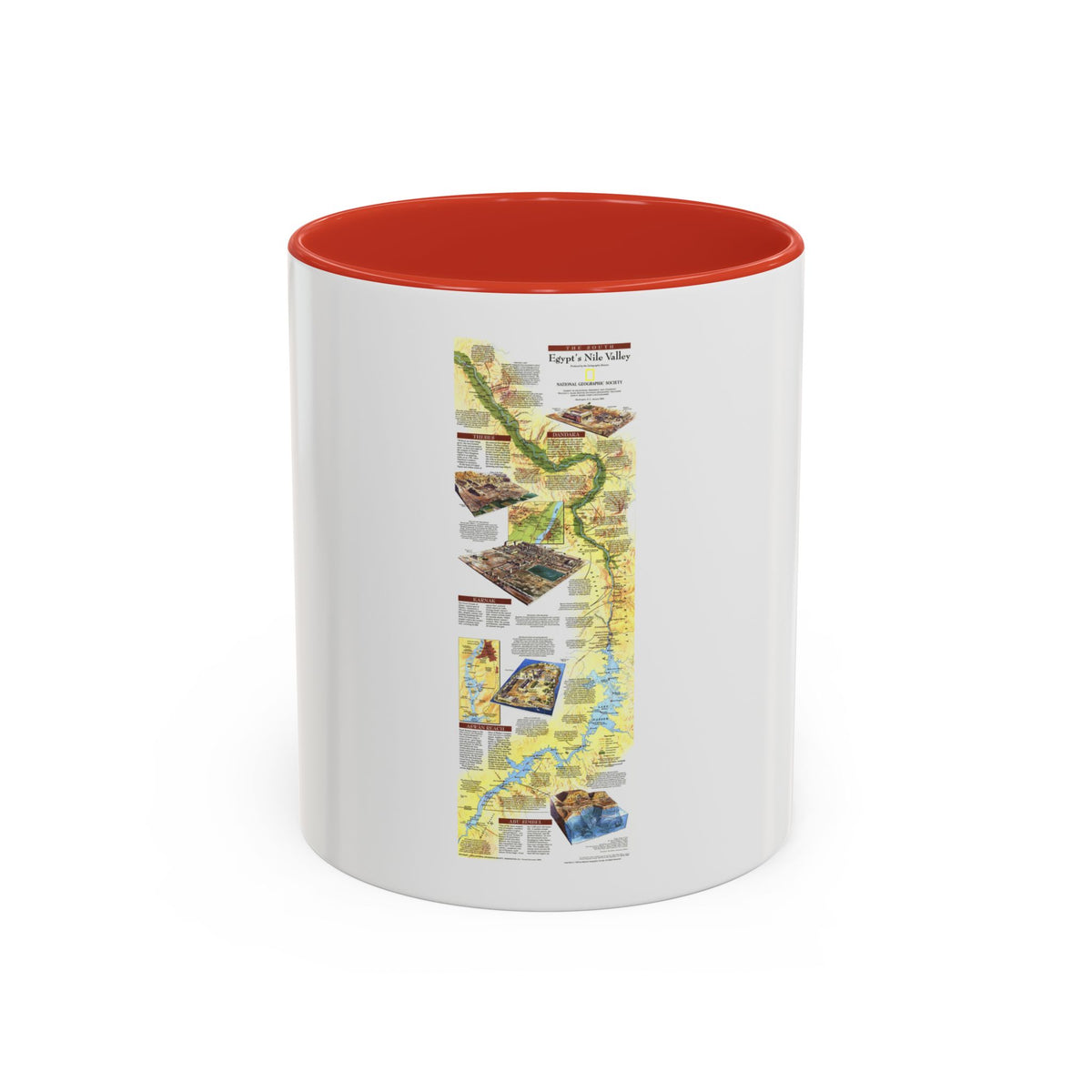 Egypt's Nile Valley- The South (1995) (Map) Accent Coffee Mug