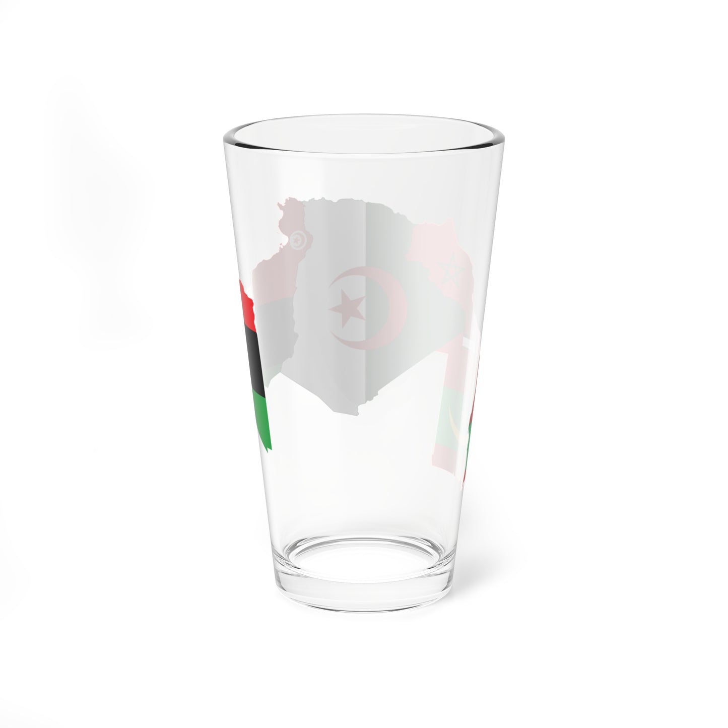 Flag map of Maghreb (Algeria) Pint Glass 16oz