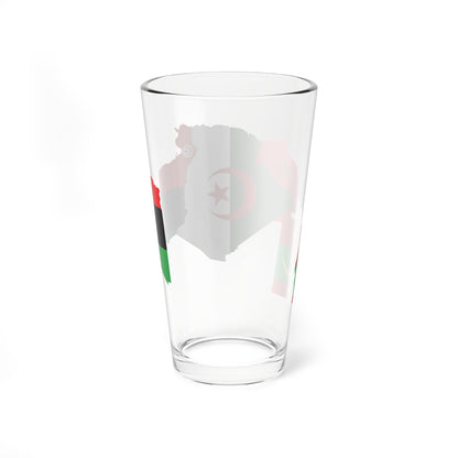 Flag map of Maghreb (Algeria) Pint Glass 16oz