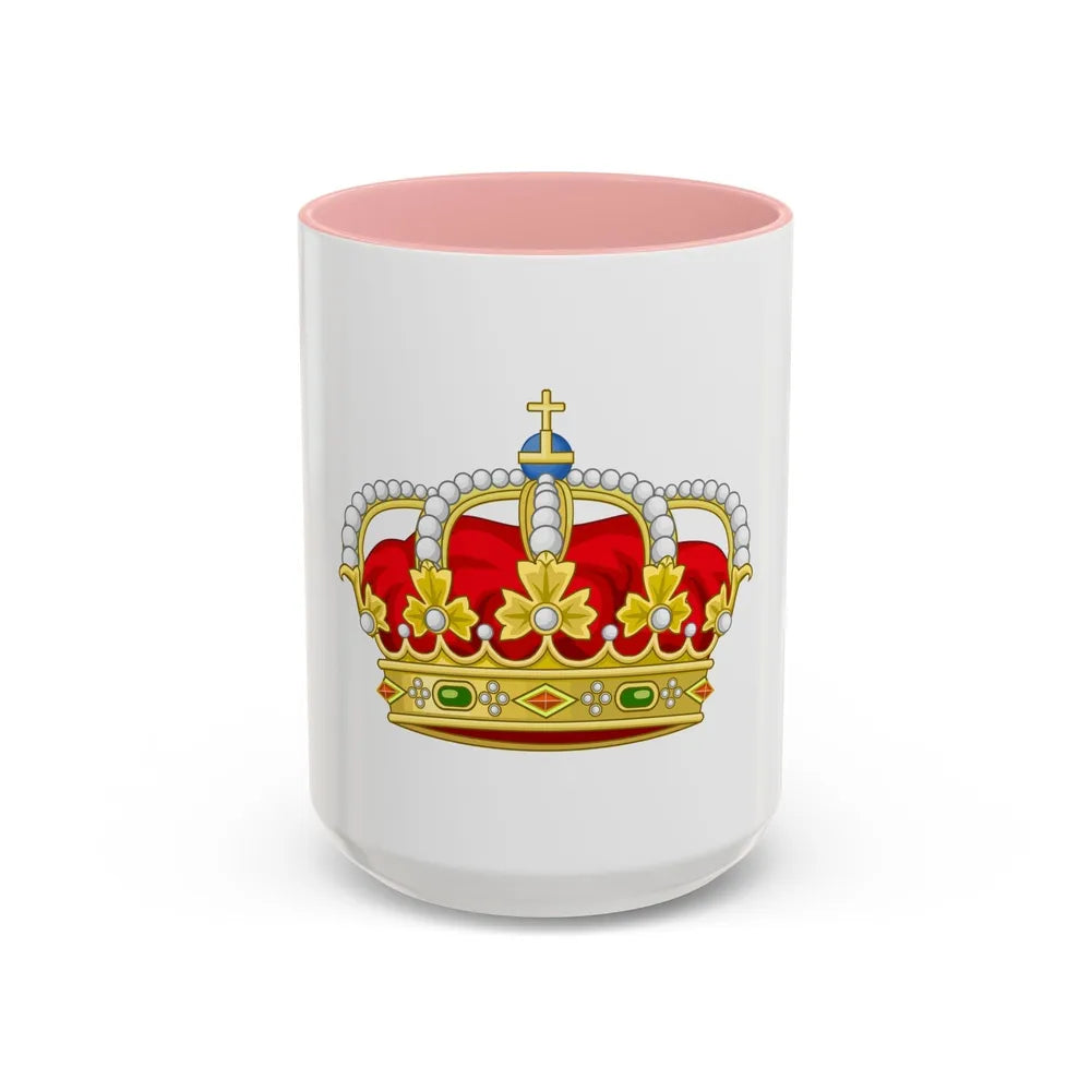 Royal Crown of Spain - Accent Coffee Mug-15oz-Pink-Go Mug Yourself