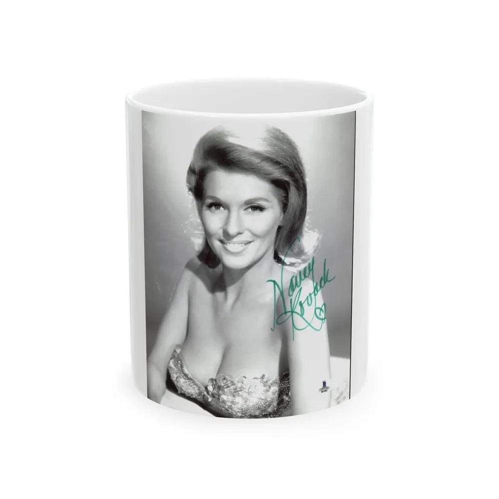 Nancy Kovack #522 (Vintage Female Icon) White Coffee Mug-11oz-Go Mug Yourself