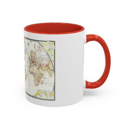 World Map (1951) (Map) Accent Coffee Mug