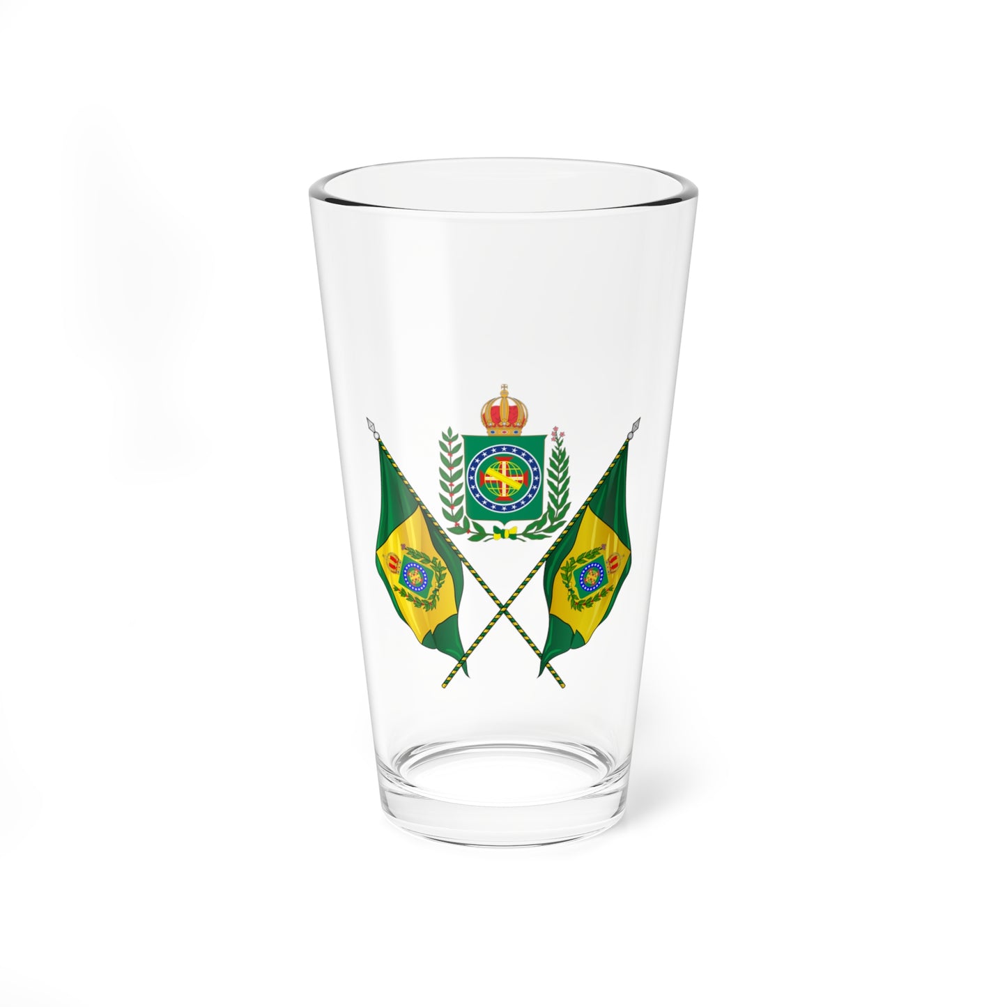Vexillology of Brazil 19th century (Brazil) (Coat of Arms) Pint Glass 16oz
