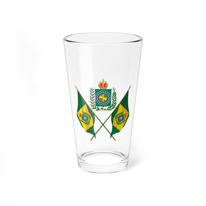Vexillology of Brazil 19th century (Brazil) (Coat of Arms) Pint Glass 16oz