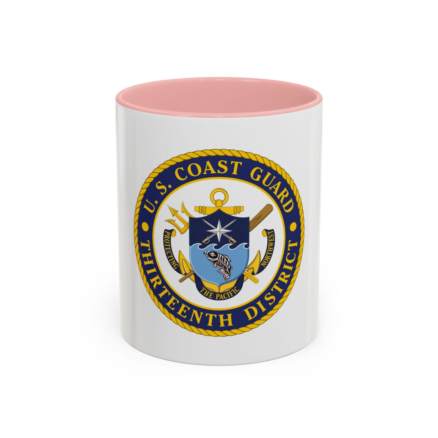 USCG Thirteenth District (U.S. Coast Guard) Accent Coffee Mug