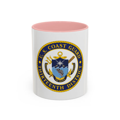 USCG Thirteenth District (U.S. Coast Guard) Accent Coffee Mug