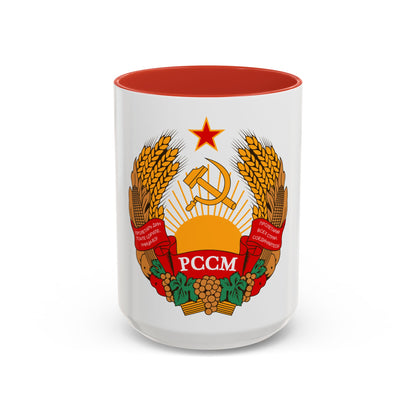 Emblem of the Moldavian SSR (1981-1990) - Accent Coffee Mug