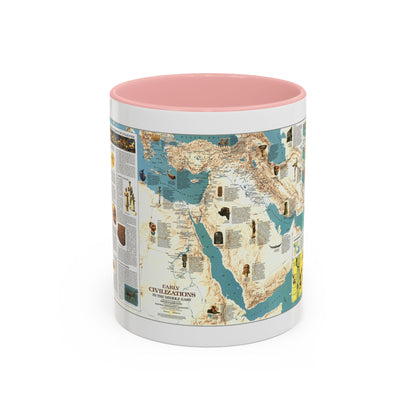 Middle East - Early Civilizations (1978) (Map) Accent Coffee Mug