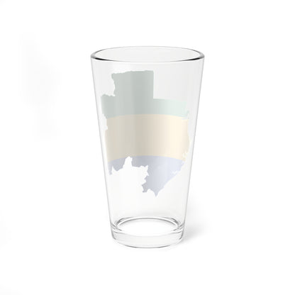 Flag map of Gabon (Gabon) Pint Glass 16oz