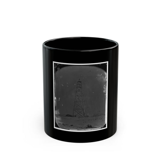 Bermuda Hundred, James River, Virginia. Signal Tower On Left Of Bermuda Line (U.S. Civil War) Black Coffee Mug