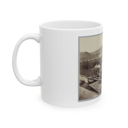 13 Inch Mortar  Dictator  In Front Of Petersburg, Va. (U.S. Civil War) White Coffee Mug