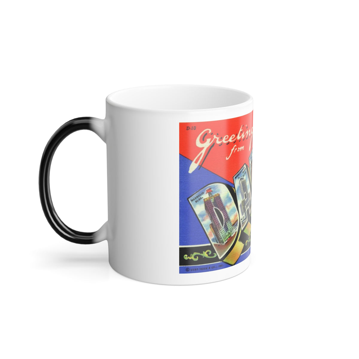 Greetings from Dallas Texas (Greeting Postcards) Color Changing Mug 11oz