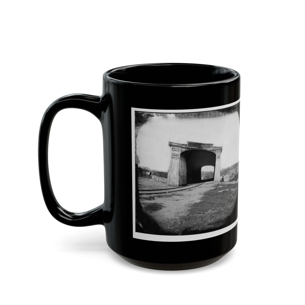 Richmond, Va. Ruins Of Richmond & Danville Railroad Bridge (U.S. Civil War) Black Coffee Mug