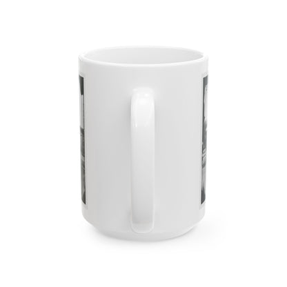Alexandria, Virginia (Vicinity). 200 Pdr. Parrott Rifle Gun In Battery Rodgers (U.S. Civil War) White Coffee Mug