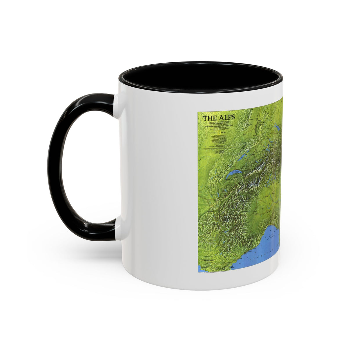 Alps, The (1985) (Map) Accent Coffee Mug