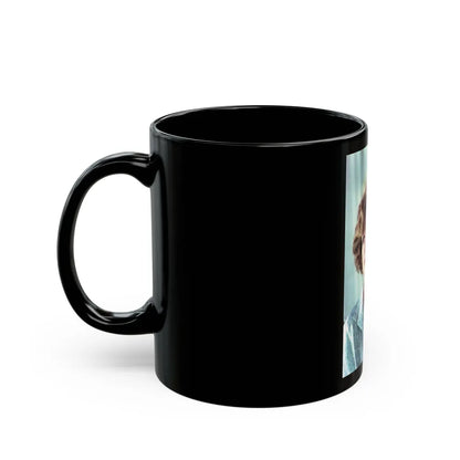 Katharine Ross #115 (Vintage Female Icon) Black Coffee Mug-Go Mug Yourself